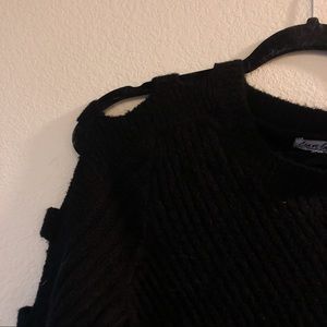 Black Cut Out Detail Sweater